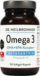 DR. HEILBRONNER Omega 3 mit Astaxanthin, Vitamin A und Vitamin E Kapseln für Sportler, Schwangere und Stillende – Bild 1 von 2