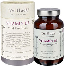 Dr. Huck Vitamin D3 Kapseln mit Flechten vegan laktosefrei und glutenfrei – Bild 1 von 2