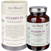 Produktbild von Dr. Huck Vitamin D3 Kapseln mit Flechten vegan laktosefrei und glutenfrei