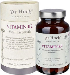 Dr. Huck Vitamin K2 MK-7 Kapseln Vegan Laktosefrei Glutenfrei 90 Stück – Bild 1 von 2
