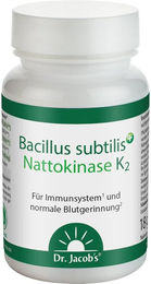 Dr. Jacob's Bacillus subtilis plus Nattokinase-Enzym Vitamin K2 vegan Kapseln 60 Stück – Bild 1 von 1