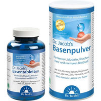 Produktbild von Dr. Jacob's Basen-Set mit Basentabletten und Basenpulver Mineralstoff-Komplex Citrat
