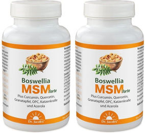 Dr. Jacob's Boswellia MSM forte mit Weihrauch, Curcumin, Quercetin und Granatapfel OPC vegan Tabletten – Bild 1 von 1