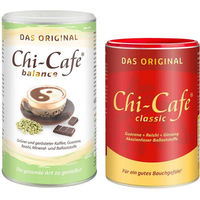 Produktbild von Dr. Jacob's Chi-Cafe Balance mit Mineralstoffen und Classic mit Guarana Pulver für Frauen