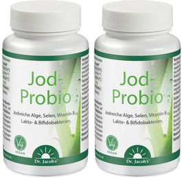 Dr. Jacob's Jod-Probio mit Kelp/Braunalge, Selen und Vitamin B12, vegane Kapseln, 180 Stück – Bild 1 von 1