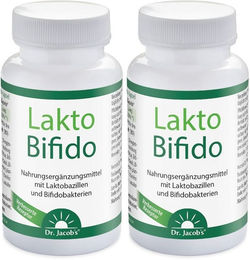 Dr. Jacob's LaktoBifido Darmflora-Kapseln mit Milchsäurebakterien glutenfrei 180 Kapseln – Bild 1 von 1