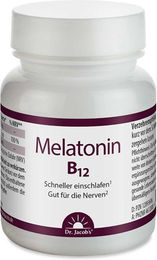 Dr. Jacob's Melatonin 1 mg mit Vitamin B12 Lutschtabletten vegan 60 Stück – Bild 1 von 3