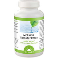 Produktbild von Dr. Jacob's Melissen-Basentabletten mit B-Vitaminen und Mineralstoffen vegan