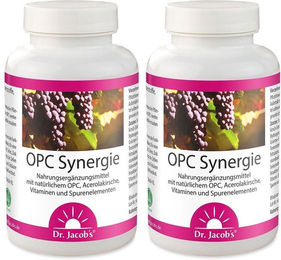 Dr. Jacob's OPC Synergie Traubenkernextrakt mit Grüner Tee und Vitamin C aus Acerola Kapseln vegan – Bild 1 von 2