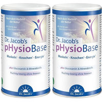 Produktbild von Dr. Jacob's pHysioBase Citrat-Basenpulver Beeren-Mix mit Kalium, Magnesium, Calcium und Glucosamin vegan