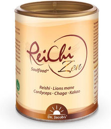 Dr. Jacob's ReiChi Zen Pilz-Kaffee mit Reishi, Chaga, Cordyceps und Lions Mane Pulver vegan ohne Zusatzstoffe 150g – Bild 1 von 4