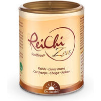 Produktbild von Dr. Jacob's ReiChi Zen Pilz-Kaffee mit Reishi, Chaga, Cordyceps und Lions Mane Pulver vegan ohne Zusatzstoffe 150g