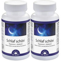 Produktbild von Dr. Jacob's Schlaf schön Melatonin Magnesium Baldrian Hopfen Lavendel Melisse Tabletten vegan 180 Stück