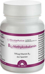 Dr. Jacob's Vitamin B12 Methylcobalamin Lutschtabletten vegan 60 Stück – Bild 1 von 1