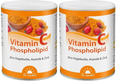Dr. Jacob's Vitamin-C-Phospholipid Pulver mit Acerola, Hagebutte und Zink vegan für Kinder – Bild 1 von 1