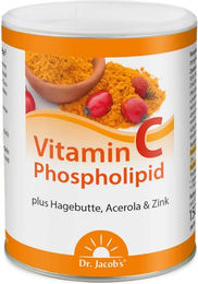 Dr. Jacob's Vitamin-C-Phospholipid Pulver mit Hagebutte und Acerola vegan 150 g – Bild 1 von 1
