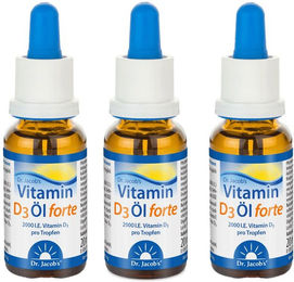 Dr. Jacob's Vitamin D3 Öl forte 2000 IE hochdosiert vegetarische Tropfen 640 Stück – Bild 1 von 1
