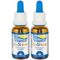Produktbild von Dr. Jacob's Vitamin D3 Öl forte 2000 IE hochdosiert vegetarische Tropfen