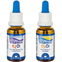 Produktbild von Dr. Jacob's Vitamin D3 Öl und Vitamin K2 Öl Tropfen Vegan Vegetarisch für Kinder