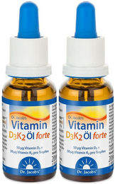 Dr. Jacob's Vitamin D3K2 Öl forte hochdosiert 2000 IE/50 mcg D3+K2 vegetarisch 640 Tropfen – Bild 1 von 1