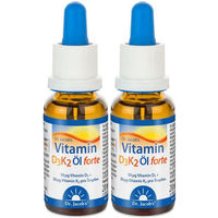 Produktbild von Dr. Jacob's Vitamin D3K2 Öl forte hochdosiert 2000 IE/50 mcg D3+K2 vegetarisch 640 Tropfen