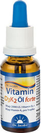 Dr. Jacob's Vitamin D3K2 Öl forte hochdosiert mit 2000 IE Vitamin D3 und 50 mcg Vitamin K2, vegetarisch, 20 ml – Bild 1 von 2