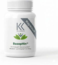 Dr. K. Cosmetics BasopHin Magnesium Bisglycinat mit Vitamin B6 Kapseln vegan glutenfrei für Sportler 120 Stück – Bild 1 von 1