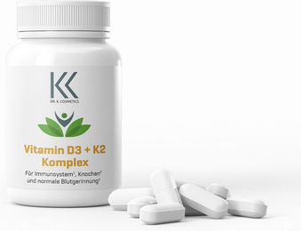 Dr. K. Cosmetics Vitamin D3 + K2 Komplex 2000 IE Kapseln – Bild 1 von 1
