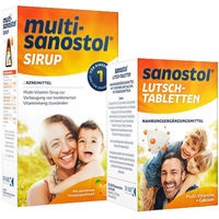 Produktbild von Dr. Kade Multi-Sanostol Sirup und Sanostol Lutschtabletten Set zuckerfrei für Kinder und Erwachsene
