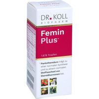 Produktbild von Dr. Koll Femin Plus Gemmo Komplex Himbeere mit Vitamin B12 Tropfen vegan 50 ml