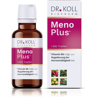 Produktbild von Dr. Koll Meno Plus Gemmo Komplex Tropfen mit Vitamin B12, B6, C und Zink, vegan, 50 ml