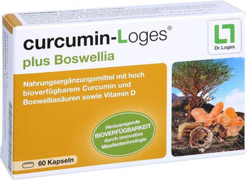 Dr. Loges Curcumin-Loges plus Boswellia Mizellare Kurkuma Kapseln mit Weihrauch 60 Stück – Bild 1 von 2