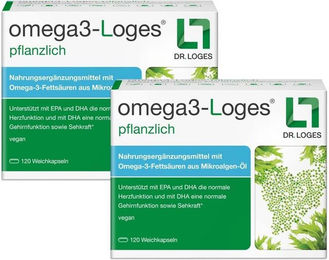 Dr. Loges omega3-Loges pflanzlich Omega-3 Kapseln vegan für Schwangere und Stillende – Bild 1 von 2