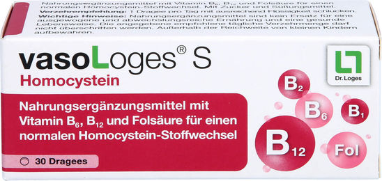 Dr. Loges vasoLoges S Homocystein B-Komplex Tabletten 30 Stück – Bild 1 von 1