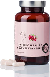 Dr. Oldhaver Hyaluronsäure mit Granatapfel Kapseln laktosefrei und glutenfrei 120 Stück – Bild 1 von 2