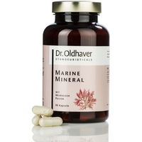 Produktbild von Dr. Oldhaver Marine Mineral Algenkalk Sango Kapseln vegan laktosefrei und glutenfrei