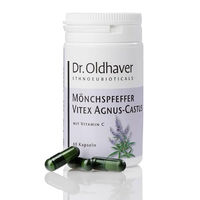 Produktbild von Dr. Oldhaver Mönchspfeffer Kapseln mit Vitex Agnus-Castus Extrakt, Vegan, Ohne Zusatzstoffe