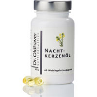 Produktbild von Dr. Oldhaver Nachtkerzenöl Kapseln glutenfrei laktosefrei zuckerfrei ohne Zusatzstoffe 60 Stück