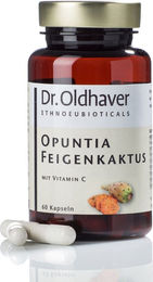 Dr. Oldhaver Opuntia Feigenkaktus Nopal Kapseln mit 500 mg Feigenkaktuspulver und Vitaminen vegan glutenfrei laktosefrei 60 Kapseln – Bild 1 von 3
