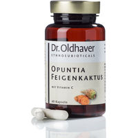 Produktbild von Dr. Oldhaver Opuntia Feigenkaktus Nopal Kapseln mit 500 mg Feigenkaktuspulver und Vitaminen vegan glutenfrei laktosefrei 60 Kapseln