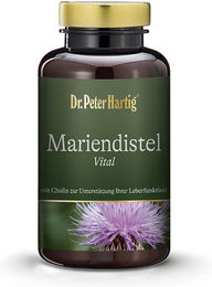 Dr. Peter Hartig Mariendistel Vital Kapseln mit Cholin 120 Stück laktosefrei glutenfrei und hefefrei – Bild 1 von 6