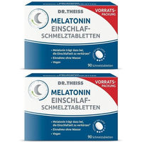 Produktbild von Dr. Theiss Melatonin Einschlaf-Schmelztabletten vegan laktosefrei zuckerfrei 180 Stück
