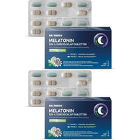 Produktbild von Dr. Theiss Melatonin Tabletten vegan laktosefrei und zuckerarm 60 Stück