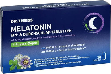 Dr. Theiss Melatonin Tabletten vegan und laktosefrei 30 Stück – Bild 1 von 6