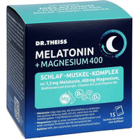 Produktbild von Dr. Theiss Melatonin und Magnesium 400 Schlaf-Komplex Pulver 75 g vegan zuckerfrei glutenfrei laktosefrei