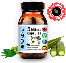 DR WAKDE'S 5 Bitters Pancha-tikta Kräuter-Komplex Kapseln Vegan 60 Stück – Bild 1 von 3