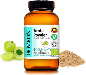 DR WAKDE'S Amla Fruchtpulver Amalaki Emblica officinalis Vegan 100 g – Bild 1 von 2