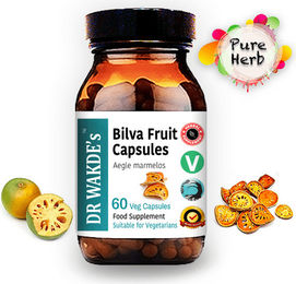 DR WAKDE'S Bilva Fruchtkapseln mit Bael Frucht und Bengalischer Quitte, 60 Kapseln, vegan und ohne Zusatzstoffe – Bild 1 von 5