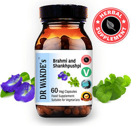 DR WAKDE'S Brahmi & Shankhpushpi Kräuter-Komplex Kapseln Vegan 60 Stück – Bild 1 von 13