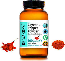 DR WAKDE'S Cayenne-Pfeffer-Pulver Capsicum frutescens 100 g Vegan – Bild 1 von 3